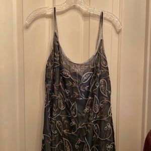 Ladies spaghetti strap dress, size large with gorgeous embroidery!!!